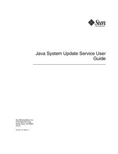 Java System Update Service User Guide