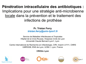 Pénétration intracellulaire des antibiotiques