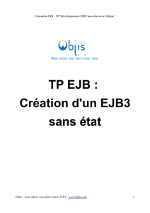 TP EJB : Création d`un EJB3 sans état