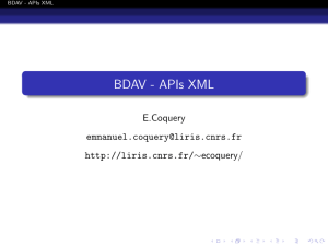 BDAV - APIs XML - Emmanuel BRUNO