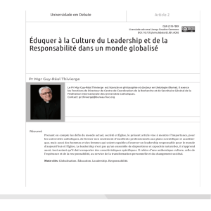 Éduquer à la Culture du Leadership et de la
