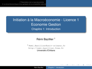Initiation à la Macroéconomie - Licence 1 Economie