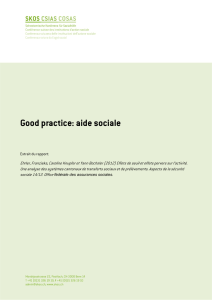 Good practice: aide sociale