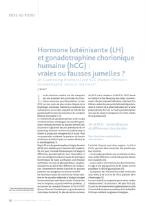Hormone lutéinisante (LH) et gonadotrophine chorionique humaine