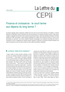 Finance et croissance : le court terme aux dépens du long