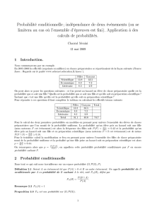 Probabilité conditionnelle - Institut de Mathématiques de Bordeaux