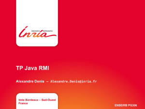 cours Java RMI et sujet du TP 1