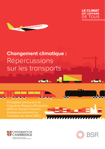 Changement climatique: Répercussions sur les transports