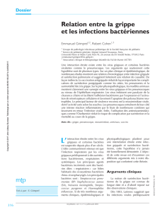 Relation entre la grippe et les infections bactériennes