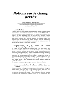 Notions sur le champ proche