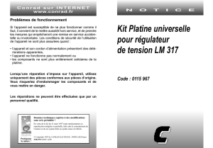 Kit Platine universelle pour régulateur de tension LM 317