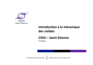 Introduction à la mécanique des solides CIDO