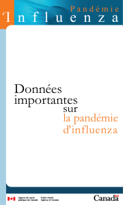 Données importantes sur la pandémie d`influenza