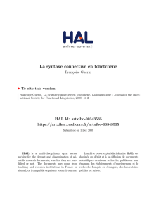 La syntaxe connective en tchétchène - Hal-SHS