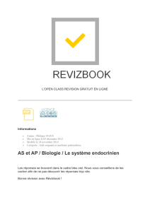 AS et AP / Biologie / Le système endocrinien