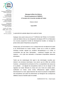 Message de Mme Irina Bokova, Directrice générale de
