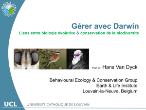 Gérer avec Darwin: liens entre biologie évolutive et