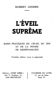 L EVEIL SUPREME - Robert Linssen