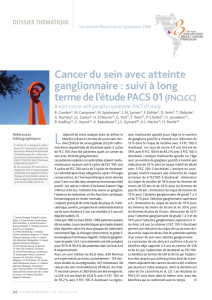 Cancers du sein avec atteinte ganglionnaire : suivi à long terme de l