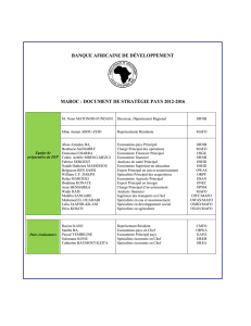 Maroc - 2012-2016 - Document de stratégie pays