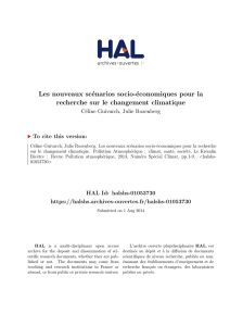 Les nouveaux scénarios socio-économiques pour la - Hal-SHS