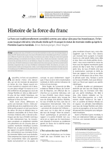 Histoire de la force du franc