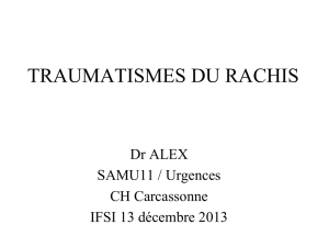 traumatismes du rachis - Centre Hospitalier de Carcassonne