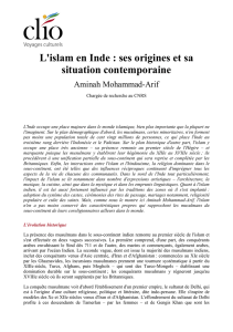 L`islam en Inde : ses origines et sa situation contemporaine