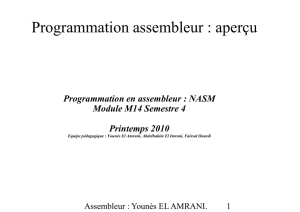 Programmation assembleur