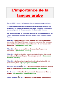 L`importance de la langue arabe