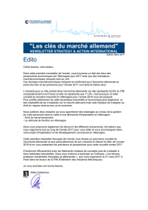 "Les clés du marché allemand" Edito