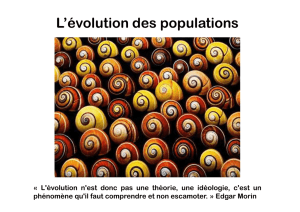 Evolution séléction naturelle sexuelle génétique populations