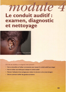 Le conduit auditif: examen, diagnostic et nettoyage