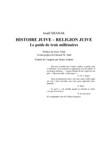 histoire juive – religion juive