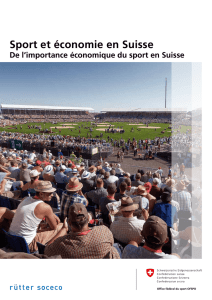 Sport et économie en Suisse - De l`importance économique du sport