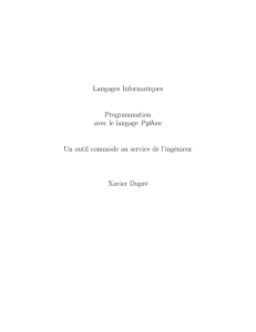 Programmation avec le langage Python - Xavier Dupr