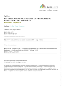 Les implications politiques de la philosophie de l`existence chez