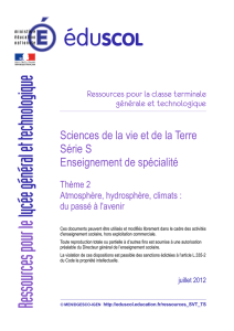 Atmosphère, hydrosphère, climats : du passé à l`avenir