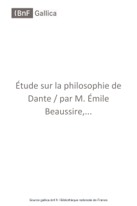Étude sur la philosophie de Dante / par M. Émile Beaussire