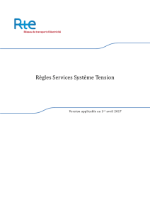 Règles Services Système Tension - RTE