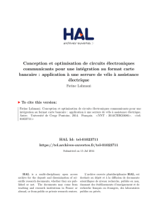 Conception et optimisation de circuits électroniques communicants