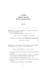 CAPES Algèbre linéaire Formes quadratiques