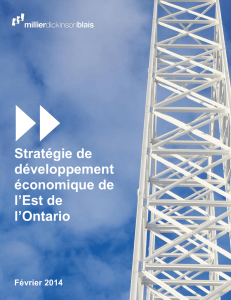Stratégie de développement économique de l`Est de l`Ontario