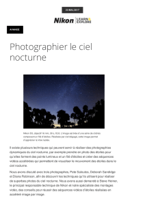 Photographier le ciel nocturne de Nikon