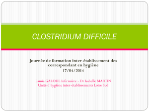 clostridium difficile - CHU de Saint