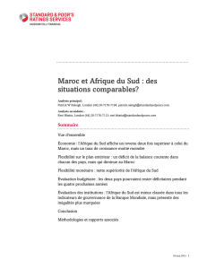 Maroc et Afrique du Sud : des situations comparables?