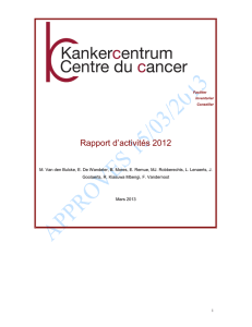 Rapport d` activités centre du cancer 2012 FR