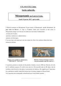 Sortie culturelle. Mésopotamie au Louvre-Lens.