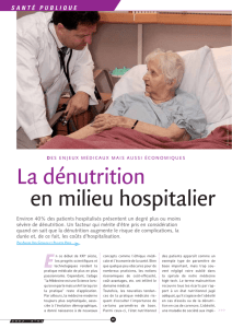 La dénutrition en milieu hospitalier