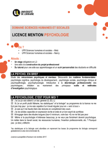 Plaquette Licence - Campus Lettres et Sciences Humaines